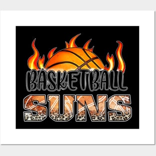 Classic Basketball Design Suns Personalized Proud Name Posters and Art